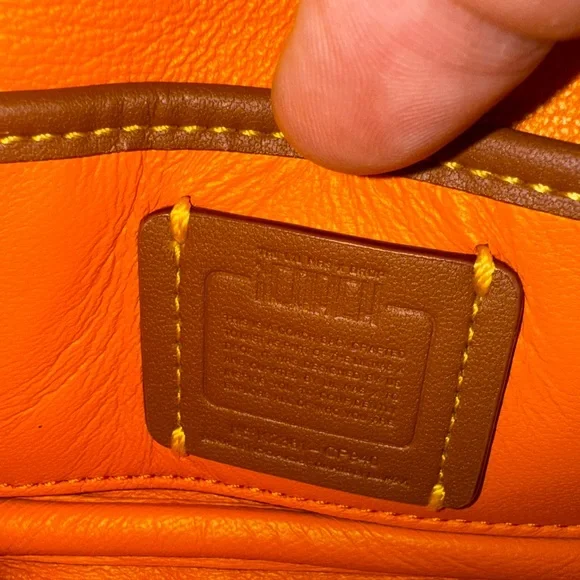 Coach “Mini Tabby” Orange Fuzzy Crossbody Bag - flash sale - Picture 7 of 7